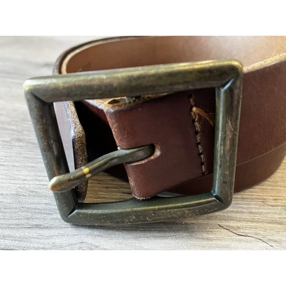GAP Brown Leather Belt Girls Medium 22-26